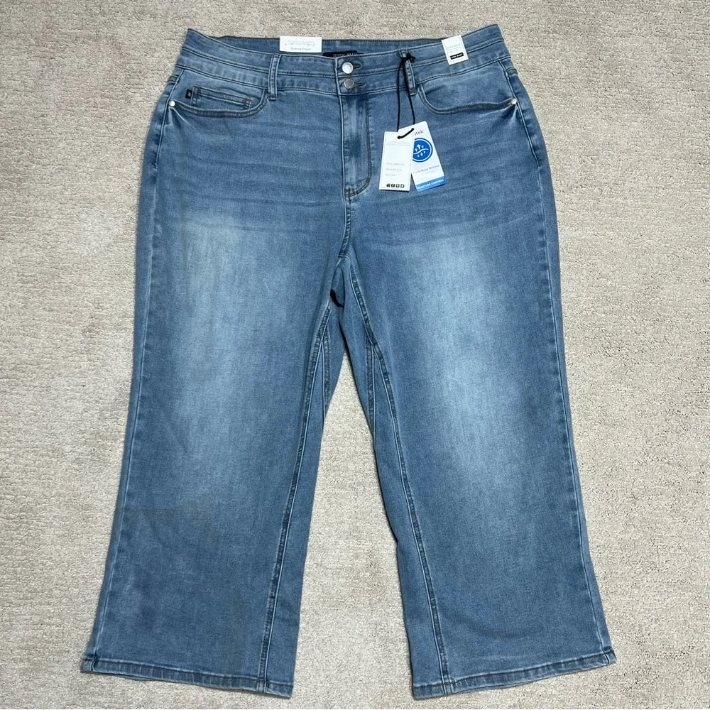 Judy Blue Jeans Womens 20W Wide Leg Crop Capri Stretch Style JB88616 New W/flaw - Picture 2 of 13